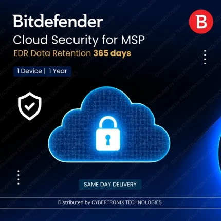 Bitdefender Cloud Security MSP - EDR Data Retention 365 days | 1 device 1 Year | | Digital License | SAME DAY DELIVERY