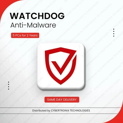 Watchdog Anti-Malware | 5 PCs for 2 Years | Digital License | SAME DAY DELIVERY