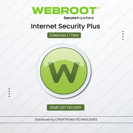 Webroot SecureAnywhere Internet Security Plus | 3 Devices for 1 Year | Digital License | SAME DAY DELIVERY