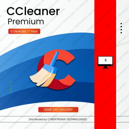 CCleaner Premium | 5 Devices for 1 Year | Digital License | Same Day Delivery
