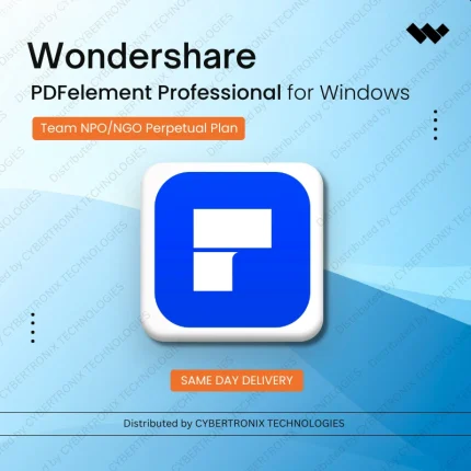 Wondershare PDFelement Professional for Windows Team NPO/NGO | Perpetual Plan | Digital License | Same Day Delivery