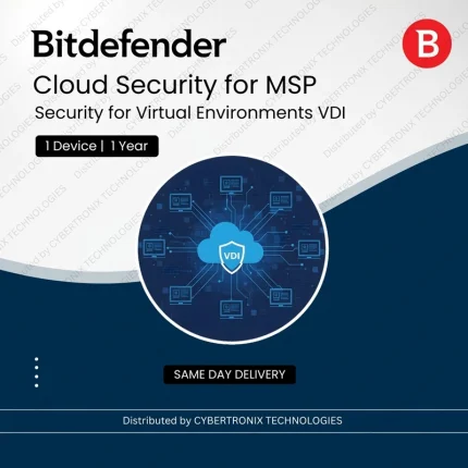 Bitdefender Cloud Security for MSP – Security for Virtual Environments VDI | 1 Devices for 1 Year | Digital License | SAME DAY DELIVERY