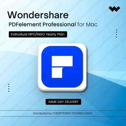 Wondershare PDFelement Professional for Mac Individual NPO/NGO | 1 Year | Digital License | Same Day Delivery