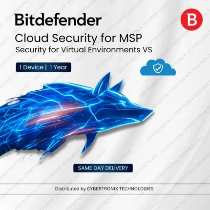Bitdefender Cloud Security for MSP – Security for Virtual Environments VS | 1 Devices for 1 Year | Digital License | SAME DAY DELIVERY