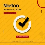Norton Premium 25GB | 10 Devices for 1 Year | PC / Mac® / Phones / Tablets | Digital License | SAME DAY DELIVERY