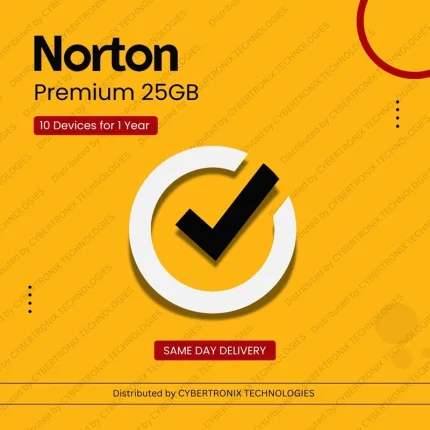 Norton Premium 25GB | 10 Devices for 1 Year | PC / Mac® / Phones / Tablets | Digital License | SAME DAY DELIVERY