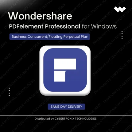 Wondershare PDFelement Professional for Windows Business Concurrent/Floating |  Perpetual Plan | Digital License | Same Day Delivery