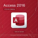 Microsoft Access 2016 | 2PCs for Lifetime | Windows | Digital License | Same Day Delivery