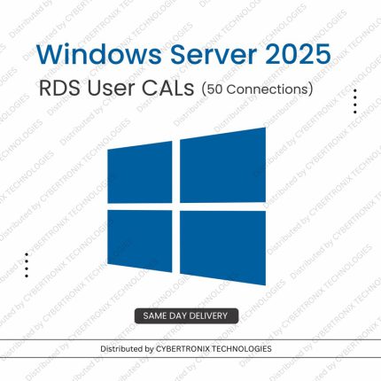 Microsoft Windows Server 2025 RDS User CALs (50 Connections) | Digital License | SAME DAY DELIVERY
