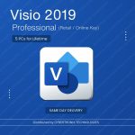 Microsoft Visio 2019 Professional ( Retail /Online key ) | 5 PC Lifetime | Windows | Digital License | Same Day Delivery