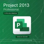 Microsoft Project 2013 Professional | 5PCs for Lifetime | Windows | Digital License | Same Day Delivery