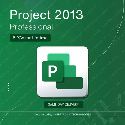 Microsoft Project 2013 Professional | 5PCs for Lifetime | Windows | Digital License | Same Day Delivery