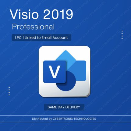 Microsoft Visio 2019 Professional | 1PC Linked to Email Account | Windows | Digital License | Same Day Delivery