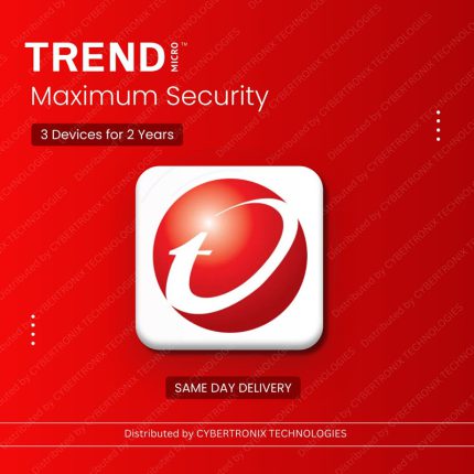 Trend Micro Maximum Security | 3 Devices for 2 Years | Digital License | Same Day Delivery