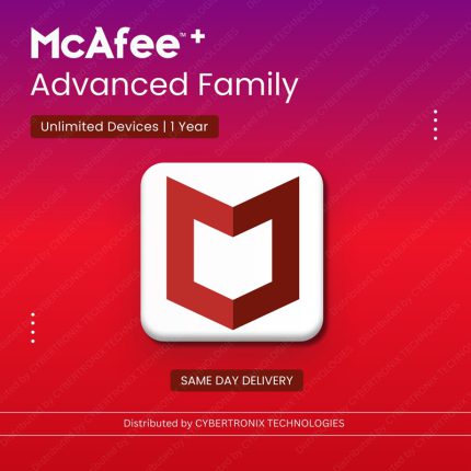 McAfee+ Advanced Family | Unlimited Devices for 1 Year | Digital License | SAME DAY DELIVERY