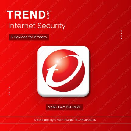 Trend Micro Internet Security | 5 Devices for 2 Years | Digital License | Same Day Delivery