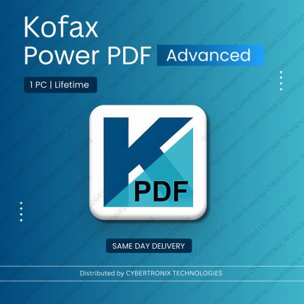 Kofax Power PDF Advanced 5.0 | 1 PC Perpetual License | Digital License | Same Day Delivery