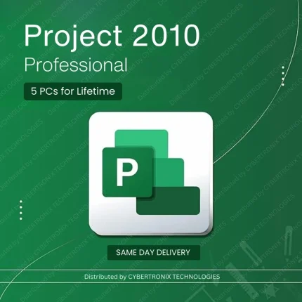 Microsoft Project 2010 Professional | 5PCs for Lifetime | Windows | Digital License | Same Day Delivery
