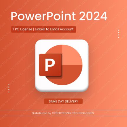 Microsoft PowerPoint 2024 | 1PC Linked to Email Account | Windows | Digital License | Same Day Delivery