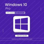 Microsoft Windows 10 Pro | 5 PC License (Retail / Online Key) | Digital License | SAME DAY DELIVERY