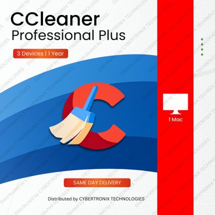 CCleaner Professional Plus | 3 Devices for 1 Year | Digital License | Same Day Delivery