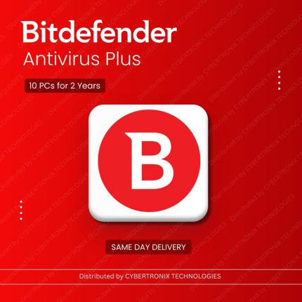 Bitdefender Antivirus Plus | 10 PCs for 2 Years | Digital License | Same Day Delivery