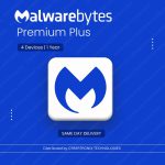 Malwarebytes Premium Plus | 4 Devices for 1 Year | Digital License | SAME DAY DELIVERY