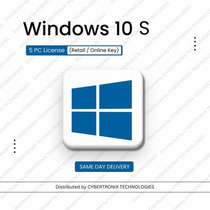Microsoft Windows 10 S | 5 PC License (Retail / Online Key) | Digital License | SAME DAY DELIVERY