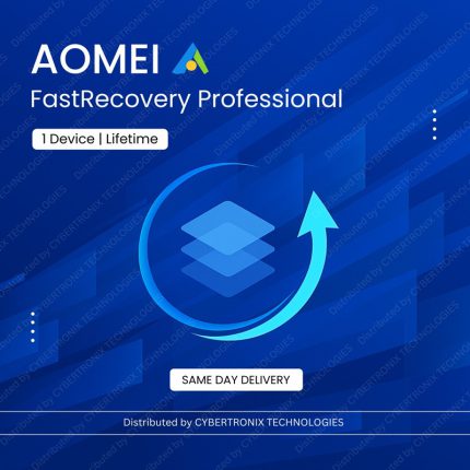 AOMEI FastRecovery Professional | 1 Device Lifetime | Digital License | SAME DAY DELIVERY