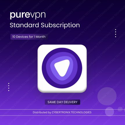 PureVPN Standard Subscription | 10 Devices for 1 Month | Digital License | SAME DAY DELIVERY