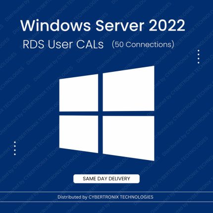 Microsoft Windows Server 2022 RDS User CALs | 50 Connections Lifetime | Digital License | SAME DAY DELIVERY