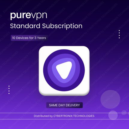 PureVPN Standard Subscription | 10 Devices for 3 Years | Digital License | SAME DAY DELIVERY