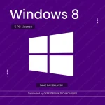 Microsoft Windows 8 | 5 PC License | Digital License | SAME DAY DELIVERY