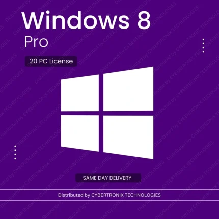 Microsoft Windows 8 Pro | 20 PC License | Digital License | SAME DAY DELIVERY
