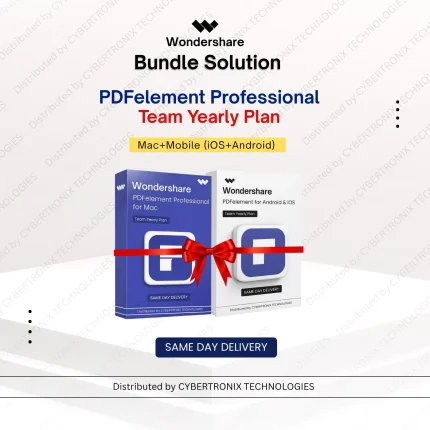 Wondershare Bundle Solution: PDFelement Team- Mac+Mobile(iOS+Android) | 1 Year | Digital License | Same Day Delivery