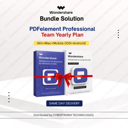 Wondershare Bundle Solution: PDFelement Team - Win+Mac+Mobile(iOS+Android) | 1 Year | Digital License | Same Day Delivery