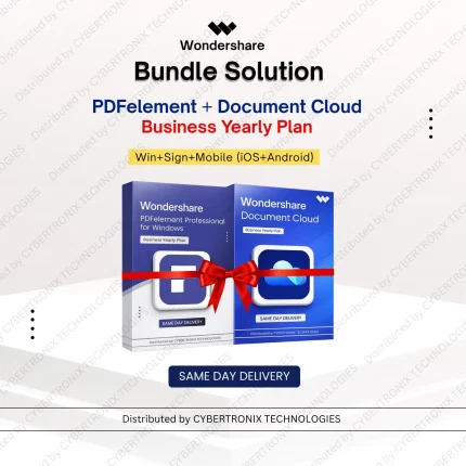 Wondershare Bundle Solution: PDFelement and Document Cloud Business - Win+Sign+Mobile(iOS+Android) | 1 Year | Digital License | Same Day Delivery