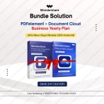 Wondershare Bundle Solution: PDFelement and Document Cloud Business- Win+Mac+Sign+Mobile(iOS+Android) | 1 Year | Digital License | Same Day Delivery