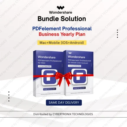 Wondershare Bundle Solution: PDFelement Professional for Business - Mac+Mobile(iOS+Android)| 1 Year | Digital License | Same Day Delivery