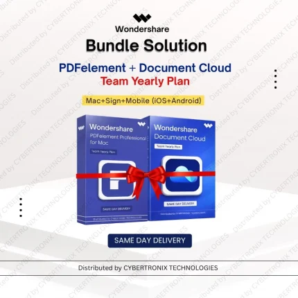 Wondershare Bundle Solution: PDFelement and Document Cloud Team - Mac+Sign+Mobile(iOS+Android) | 1 Year | Digital License | Same Day Delivery