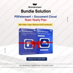 Wondershare Bundle Solution: PDFelement and Document Cloud Team - Win+Mac+Sign+Mobile(iOS+Android) | 1 Year | Digital License | Same Day Delivery