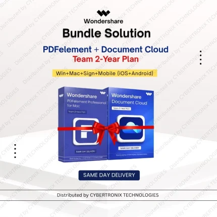 Wondershare Bundle Solution: PDFelement and Document Cloud Team - Win+Mac+Sign+Mobile(iOS+Android) | 2 Year | Digital License | Same Day Delivery