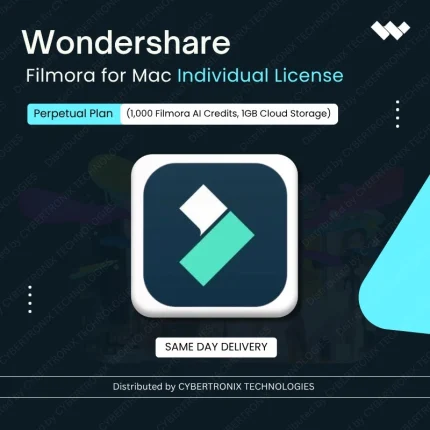 Wondershare Filmora for Mac Individual License Perpectual Plan (1,000 Filmora AI Credits, 1GB Cloud Storage) | Digital License | Same Day Delivery