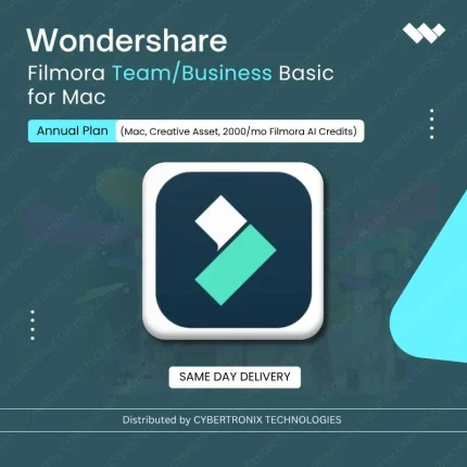 Wondershare Filmora Team/Business Basic Annual Plan for Mac (Mac, Creative Asset, 2000/mo Filmora AI Credits) | Digital License | Same Day Delivery